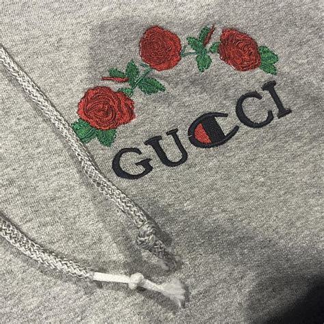 champion rose gucci hoodie|gucci hoodie reflective.